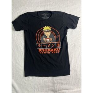 Naruto Shippuden Collection Black Graphic Print Crew Neck Short Sleeve T-Shirt S